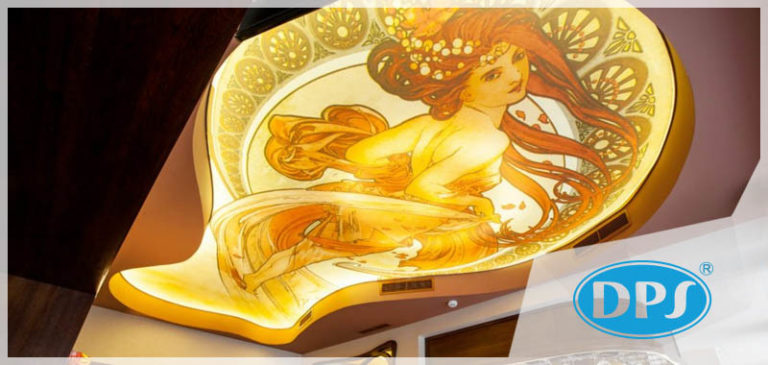 sufit napinany z nadrukiem