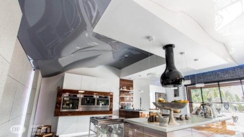 Sufit napinany 3D w kuchni